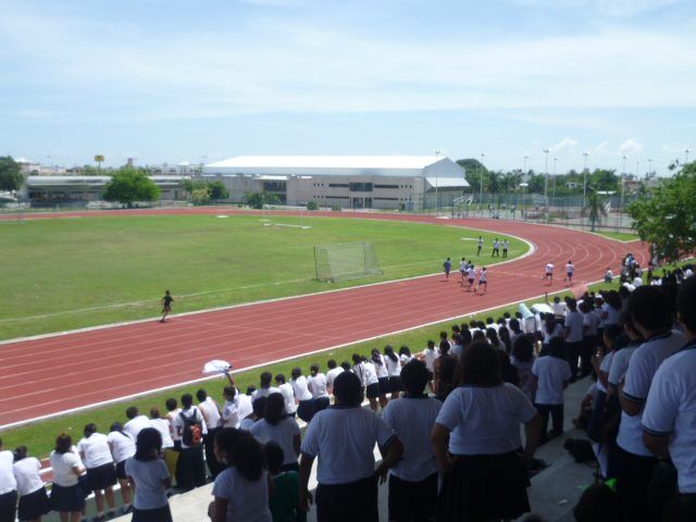 Nuestro polideportivo en una competencia deportiva. Actualmente casa de los delfines liga de ascenso mx.